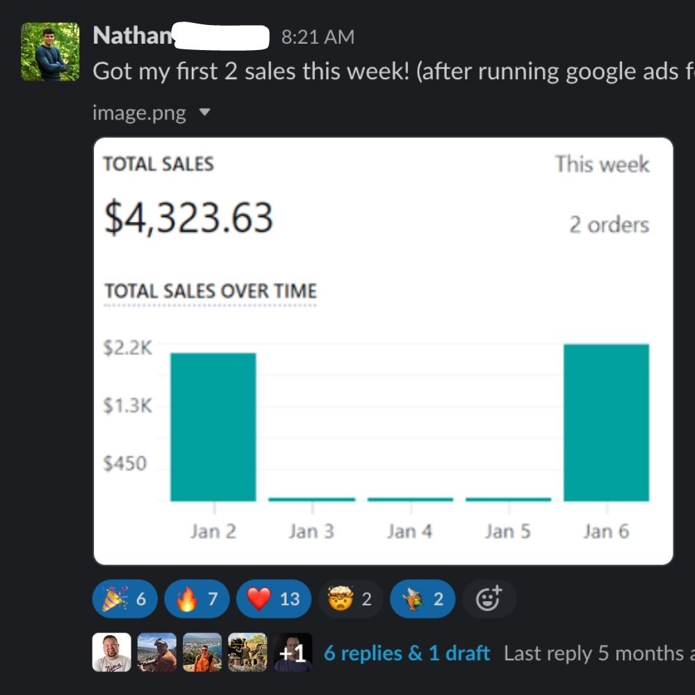 dropship breakthru student's first sales